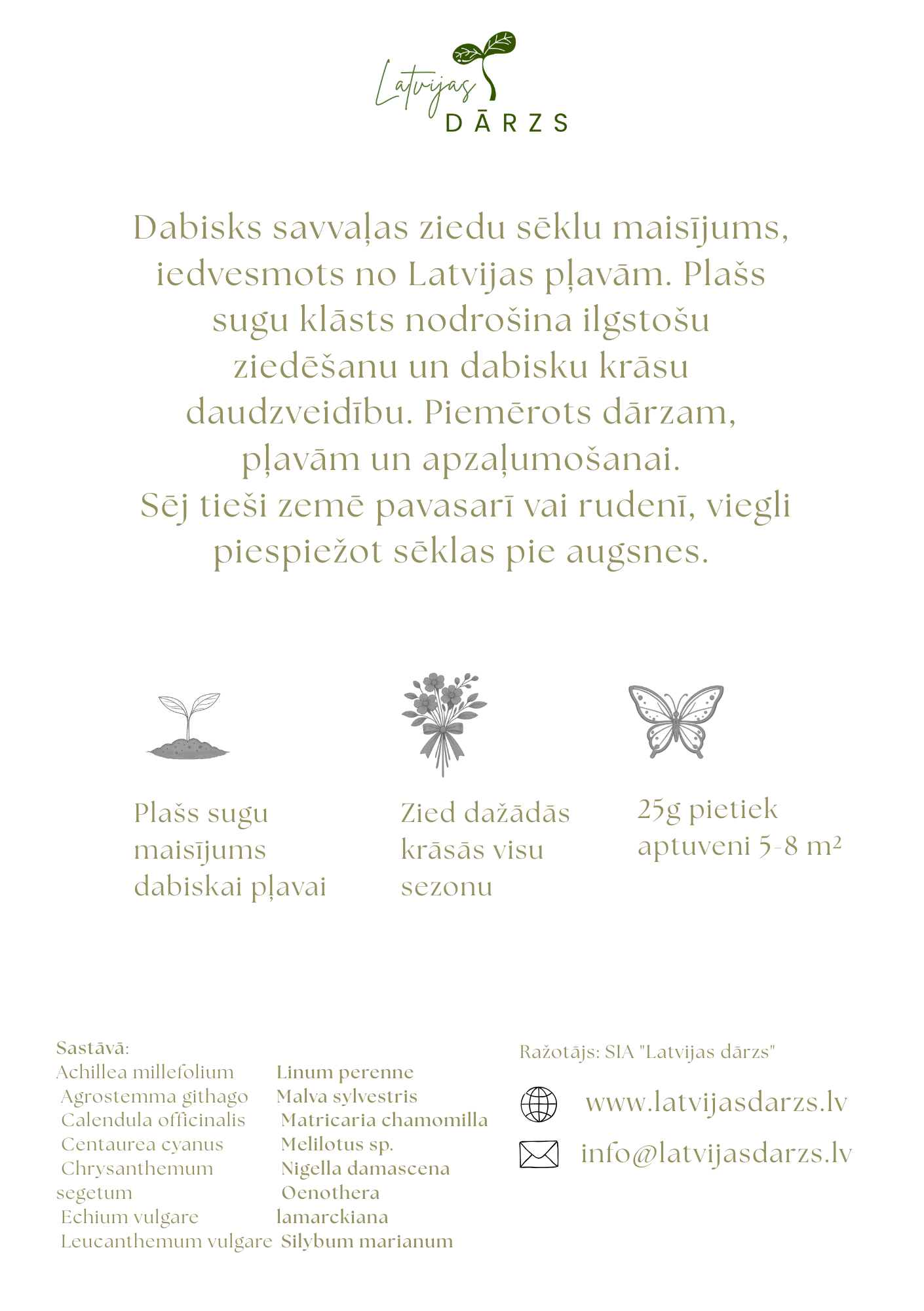savvaļas puķu sēklas