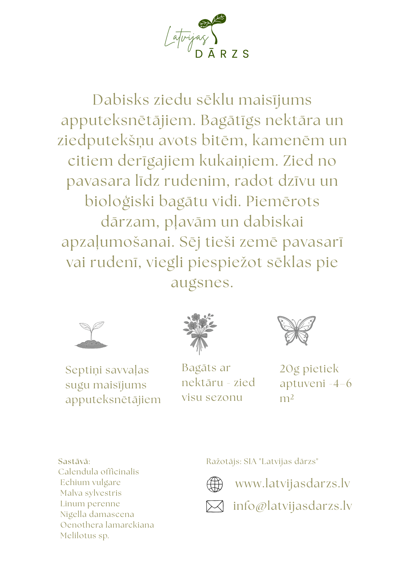 savvaļas puķu sēklas